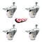 Service Caster 3 Inch Nylon Swivel 1/2 Inch Threaded Stem Caster Set with Total Lock Brake SCC SCC-TSTTL20S314-NYS-121315-4 - alternate 2